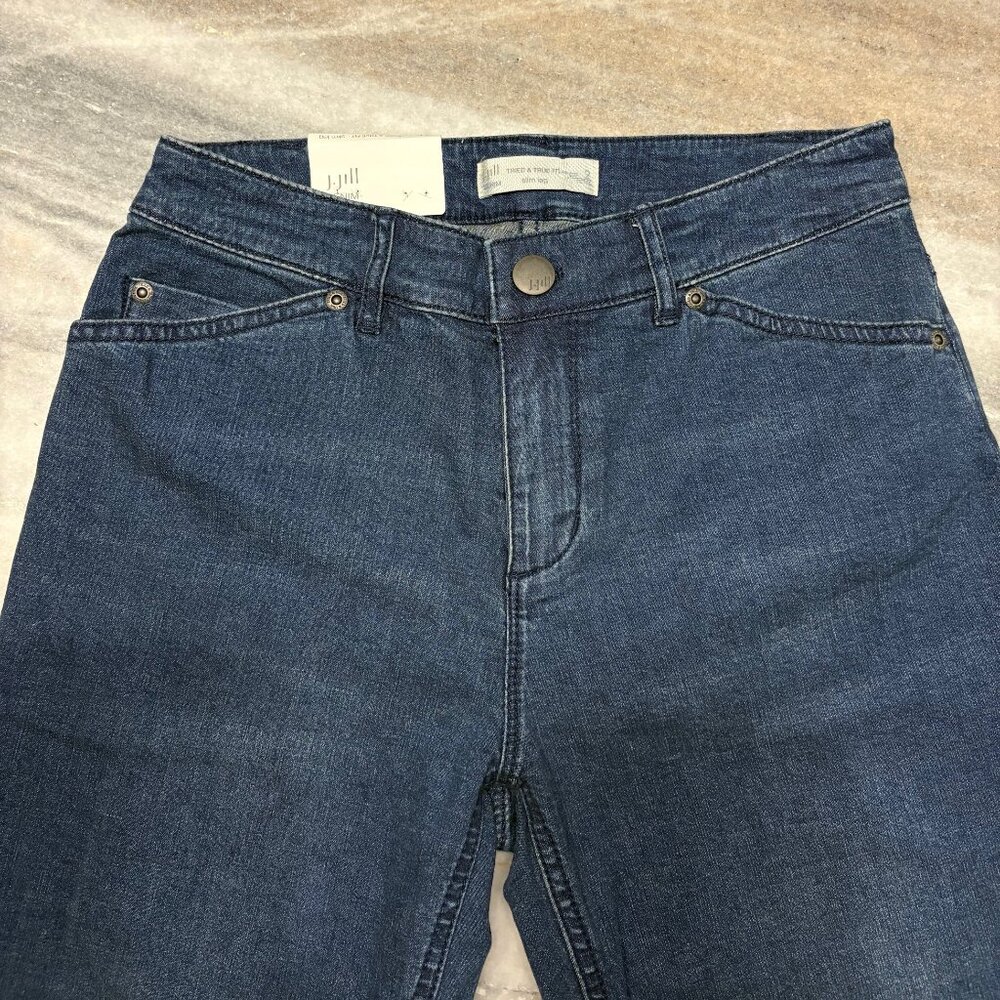 NWT J. Jill Tried & True Fit Slim Leg Lightweight Stretch Denim Blue Jeans 2P - Picture 5 of 13
